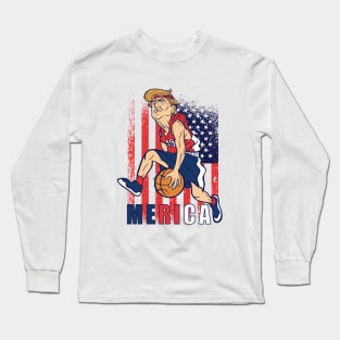 Merica shirt, Donald Trump T-Shirt, Funny Political, gift idea Long Sleeve T-Shirt
